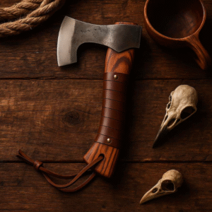 Handmade throwing hatchet hunting axe with personalized engraved wooden box, gift for menwomen & couple, Elite Woodsman Outdoor Camping Axe