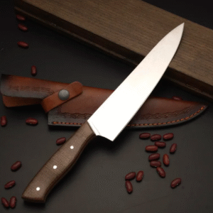 Handmade High Carbon Steel Chef Knife - Wooden Handle, Professional Quality