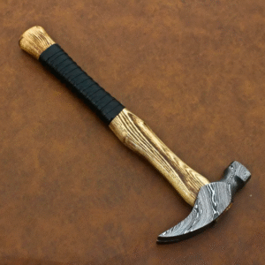 Handcrafted Wooden Handle Claw Hammer with Damascus Steel Head, Rustic Carpenter Tool, Gift for woodworkers, Tool gift for him