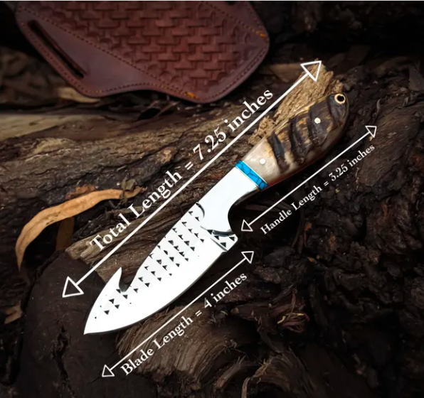 Handmade Stainless Steel Bull Cutter Knife, Best Handmade Knife With Beautifull Handle and Leather Sheath, Gifts For Him, Christmas Gifts - Image 3