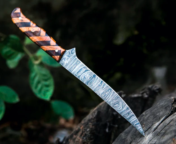 Fishing Fillet Knife Handmade Damascus Steel Flexible Blade Fillet Knife gift for groomsmen birthday gift for men comes with Leather Sheath - Image 2