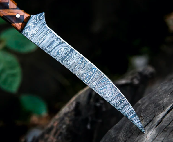 Fishing Fillet Knife Handmade Damascus Steel Flexible Blade Fillet Knife gift for groomsmen birthday gift for men comes with Leather Sheath - Image 3