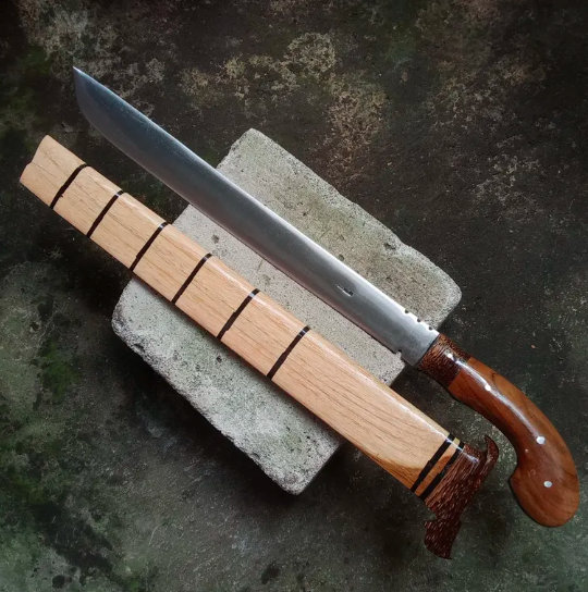 Machete, Indonesian Golok, Full Tang Machete, Wood Seath Machete, Camping Knife, Gardening Knife, Jungle Knife - Image 2