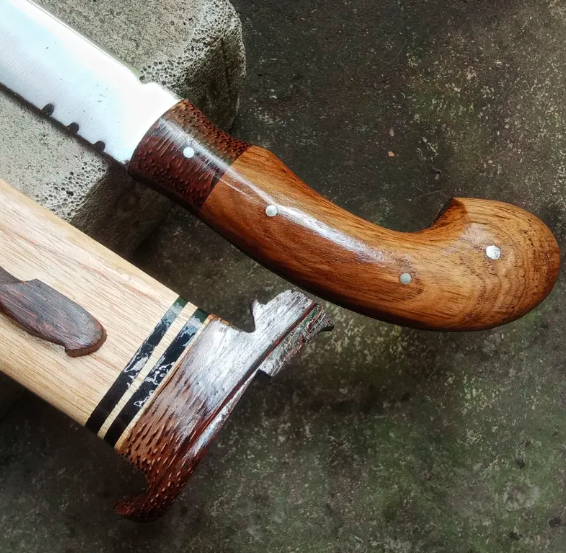 Machete, Indonesian Golok, Full Tang Machete, Wood Seath Machete, Camping Knife, Gardening Knife, Jungle Knife - Image 3